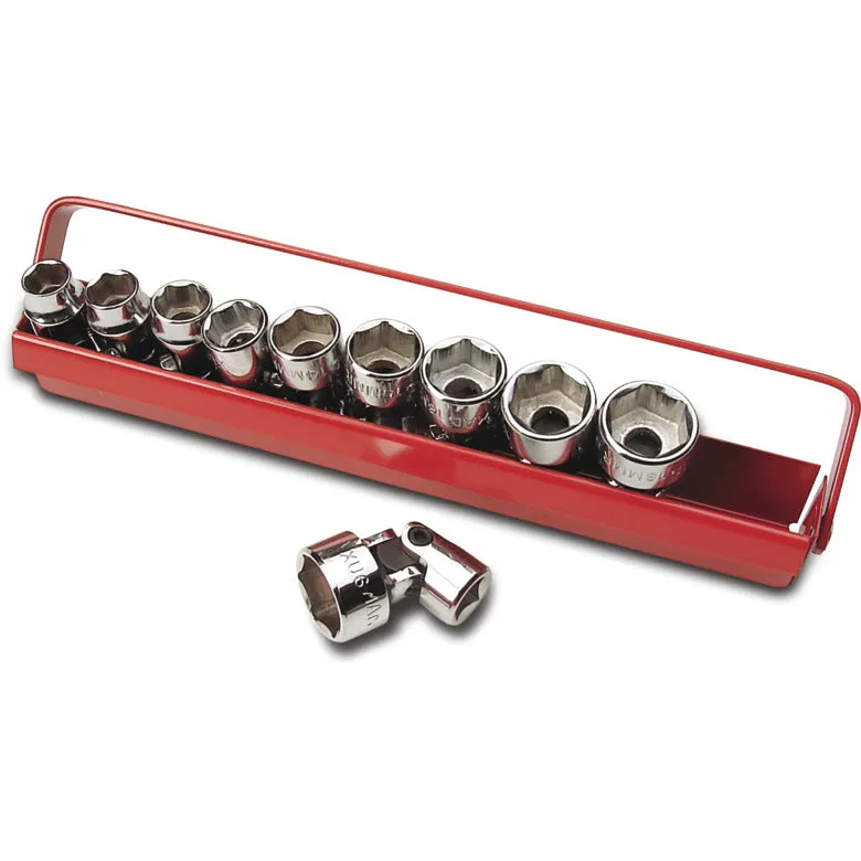 10-PC. 3/8" Drive Metric Universal Socket Set - 6-PT.