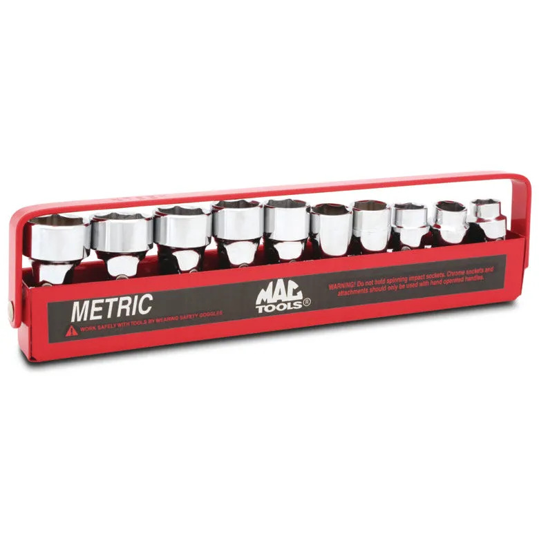 10-PC. 3/8" Drive Metric Universal Socket Set - 6-PT.