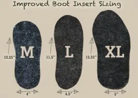 100% Alpaca Felted Boot Inserts - Choose from 4 sizes