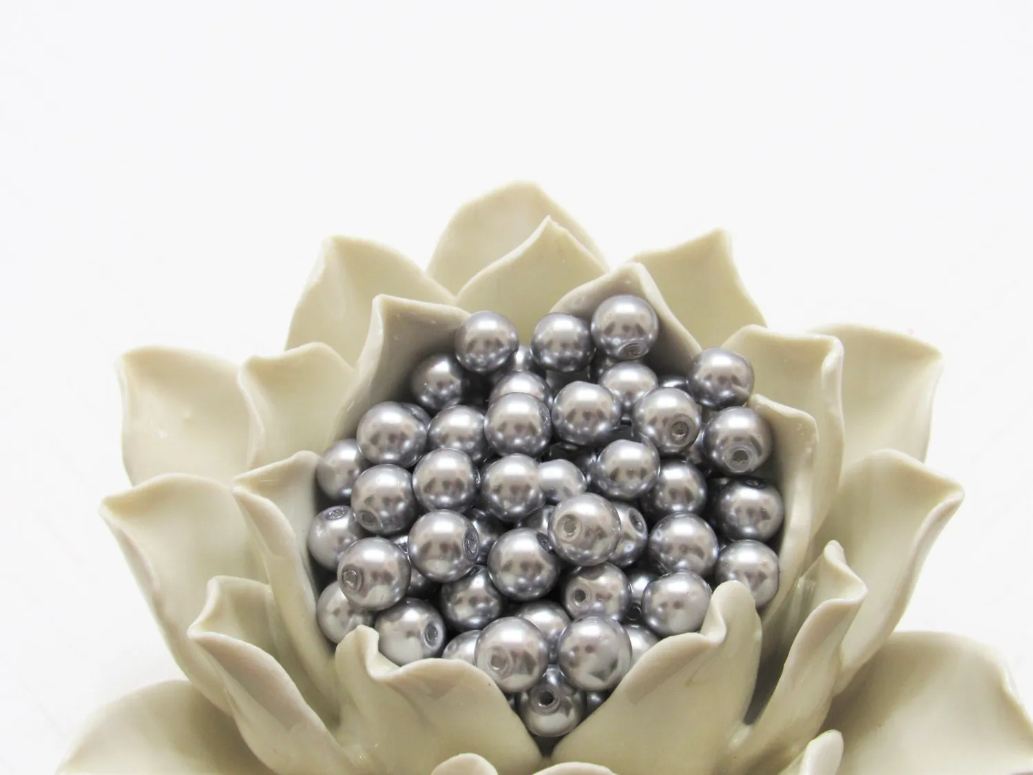 10mm Dark Grey Faux Glass Pearls, Bubblegum Pearls, Chunky Pearls, Gumball Pearl Beads, 10mm Bubblegum Necklace Supply Bead, Jewelry Beads