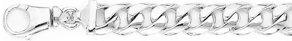 11.5mm Half Round Curb Link Bracelet