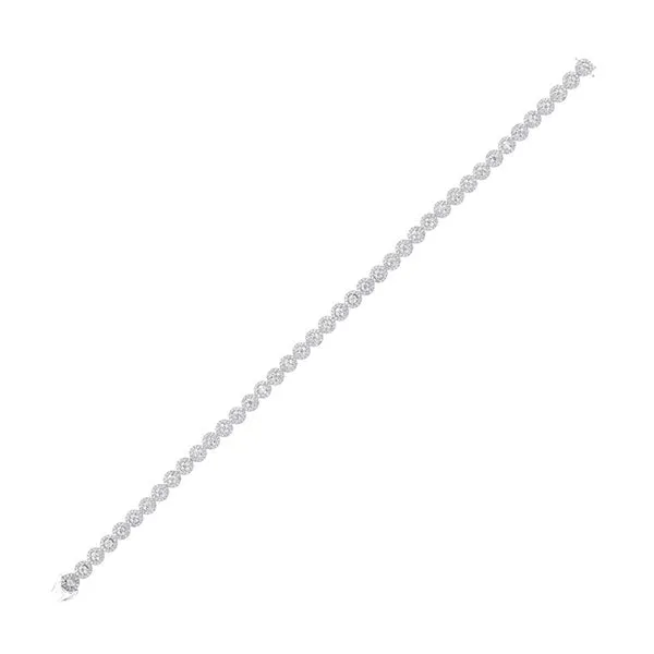 14KT White Gold & Diamond Classic Book Tru Reflection Bracelet  - 2 ctw