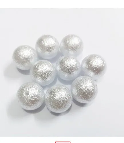 20mm White Wrinkled Bubblegum Pearl Beads, Chunky Gumball Beads,  Round Wrinkled Pearls, Acrylic  Beads, Chunky Necklace Supply Bead,