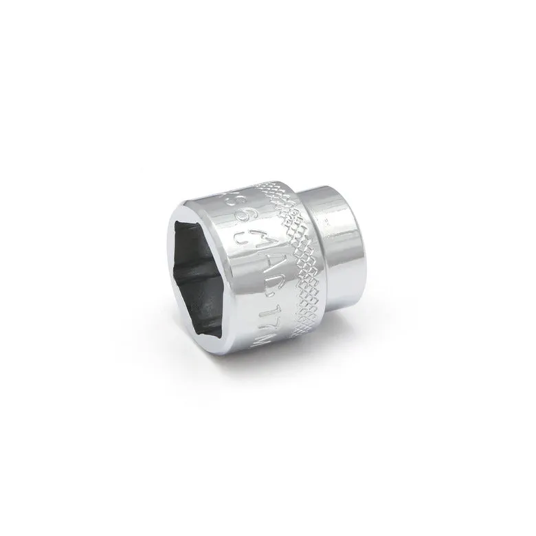 3/8" Drive Metric Super Short Sockets - 6-PT.