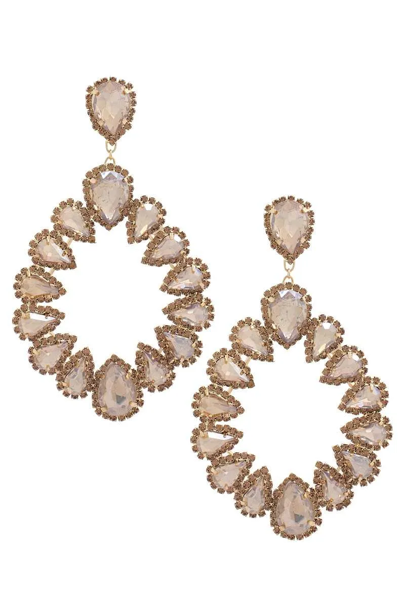 4 1/2" Chunky Teardrop Dangle Earring