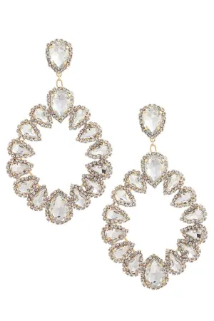 4 1/2" Chunky Teardrop Dangle Earring