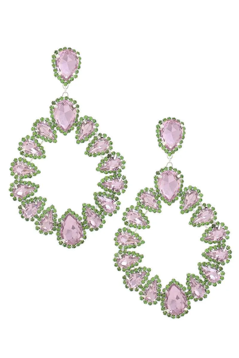 4 1/2" Chunky Teardrop Dangle Earring