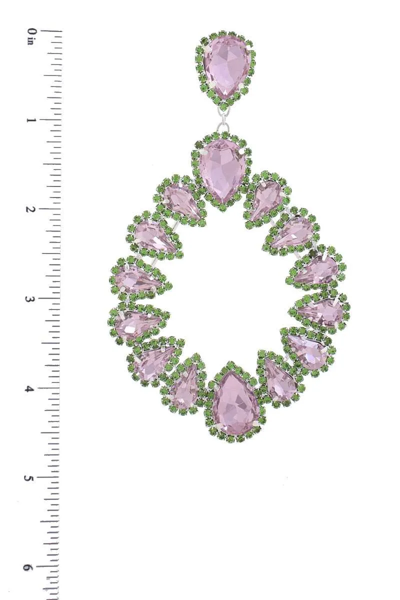 4 1/2" Chunky Teardrop Dangle Earring