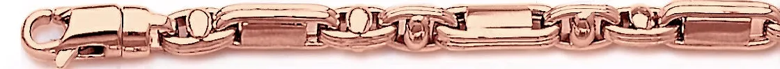 5.9mm Double Bullet Link Bracelet