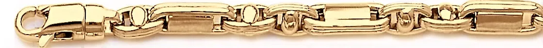 5.9mm Double Bullet Link Bracelet