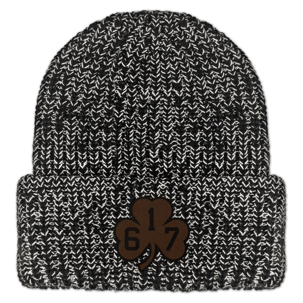 617 Shamrock Leather Patch Chunky Knit