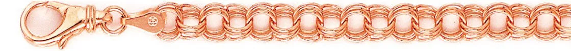 6.5mm Triple Charm Link Bracelet