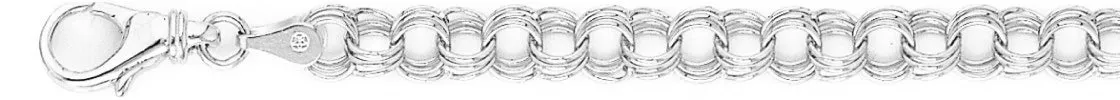 6.5mm Triple Charm Link Bracelet
