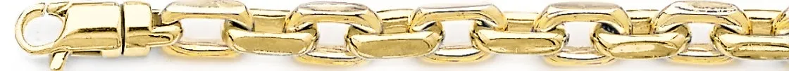 7.6mm Flat Elongated Rolo Link Bracelet