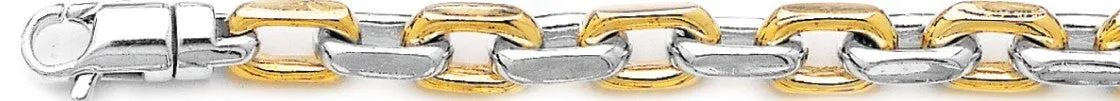 7.6mm Flat Elongated Rolo Link Bracelet