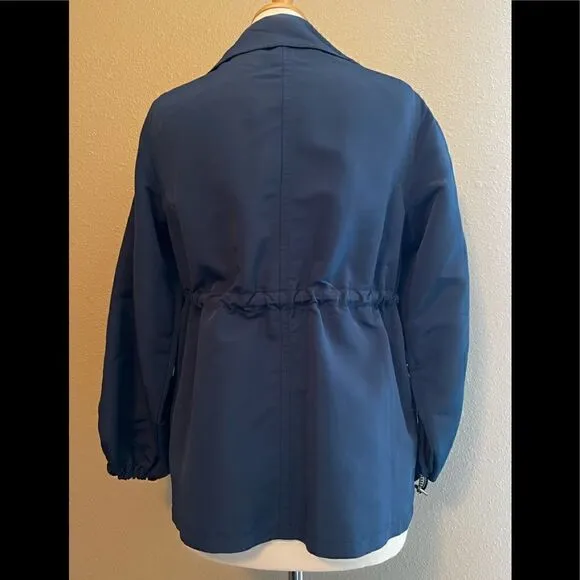 Ann Taylor Cinch Waist Anorak Rain Trench Jacket