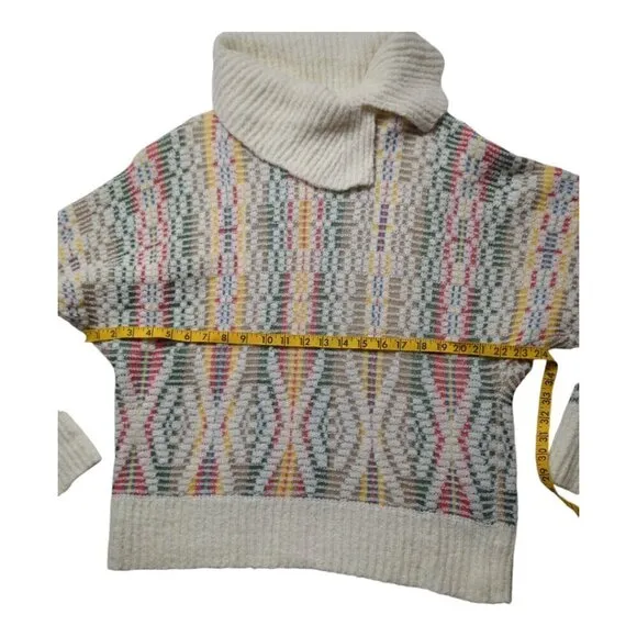 Anthropologie Sleeping on Snow Chalet Jacquard Sweater Size Large