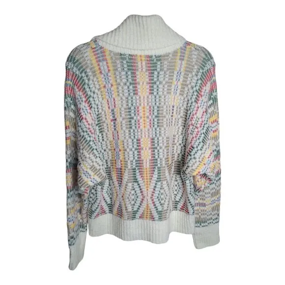 Anthropologie Sleeping on Snow Chalet Jacquard Sweater Size Large