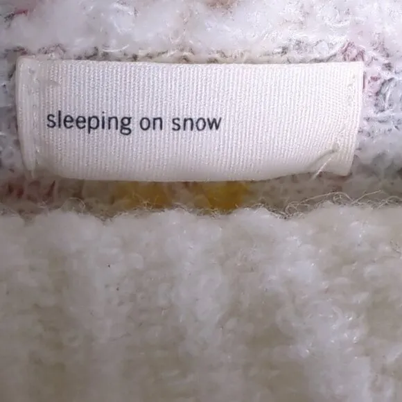Anthropologie Sleeping on Snow Chalet Jacquard Sweater Size Large