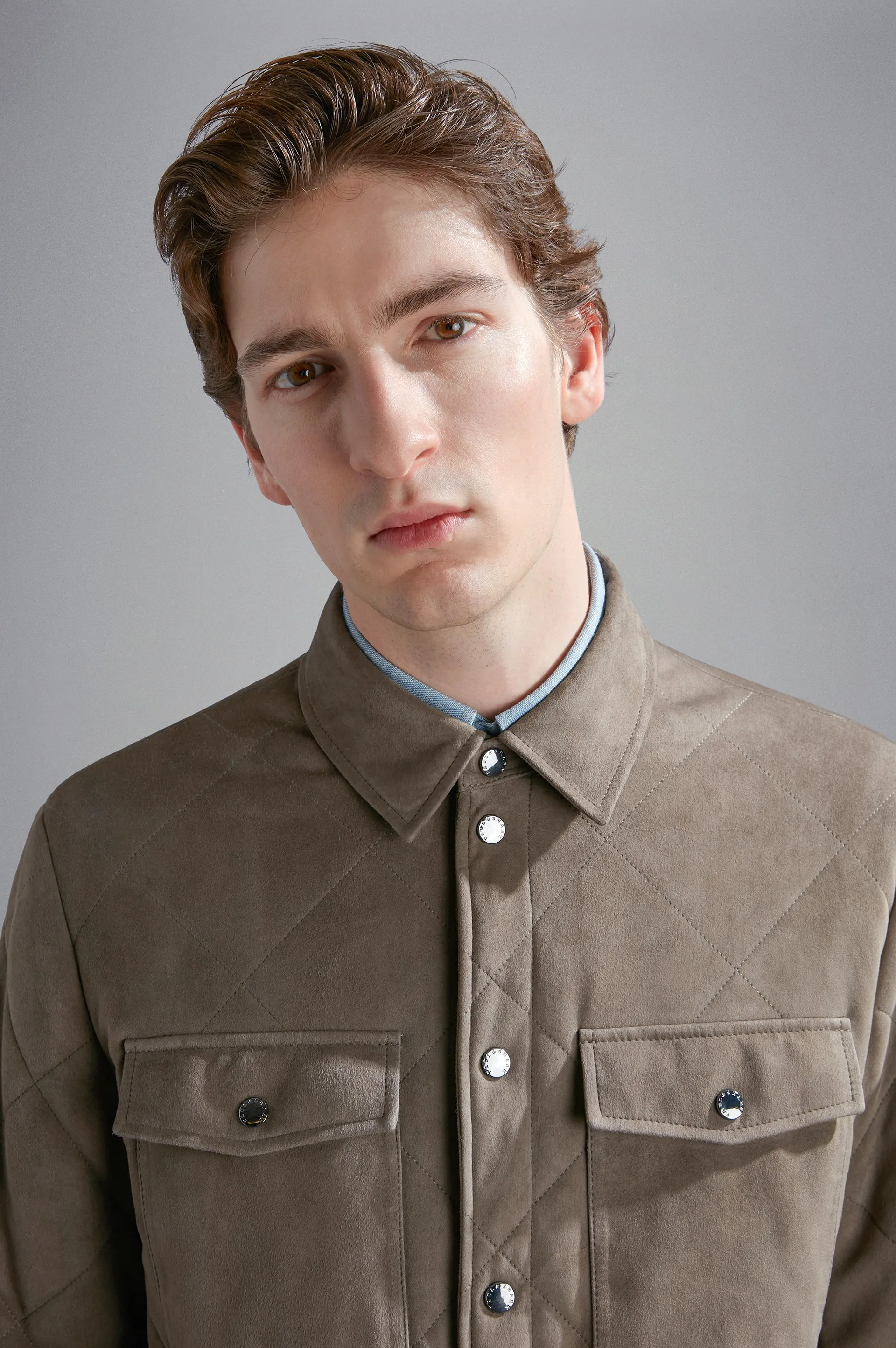 Aqualeather Quilted Suede Shacket