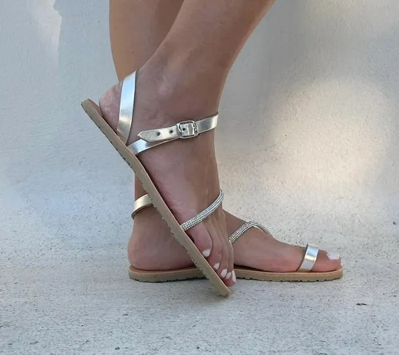 Barefoot strass sandals