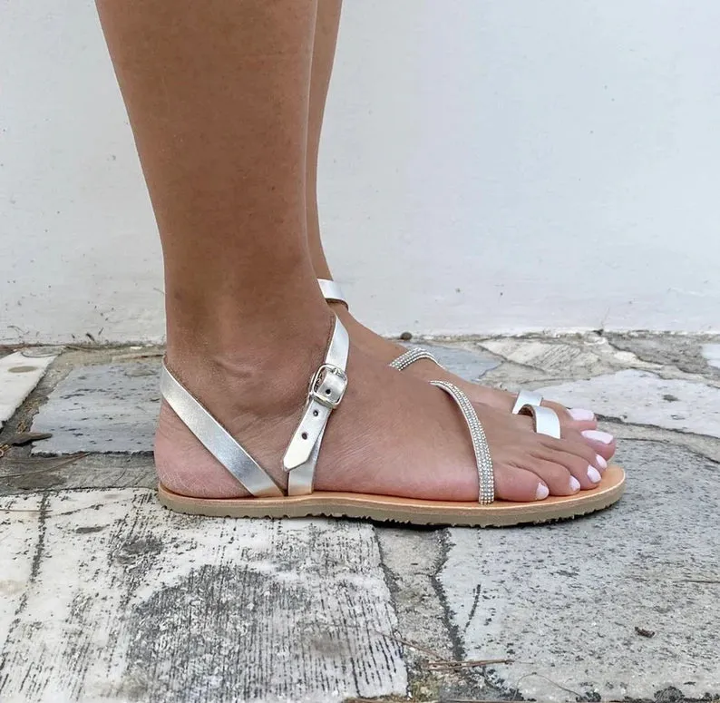 Barefoot strass sandals