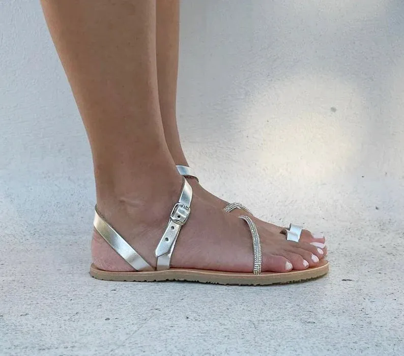 Barefoot strass sandals