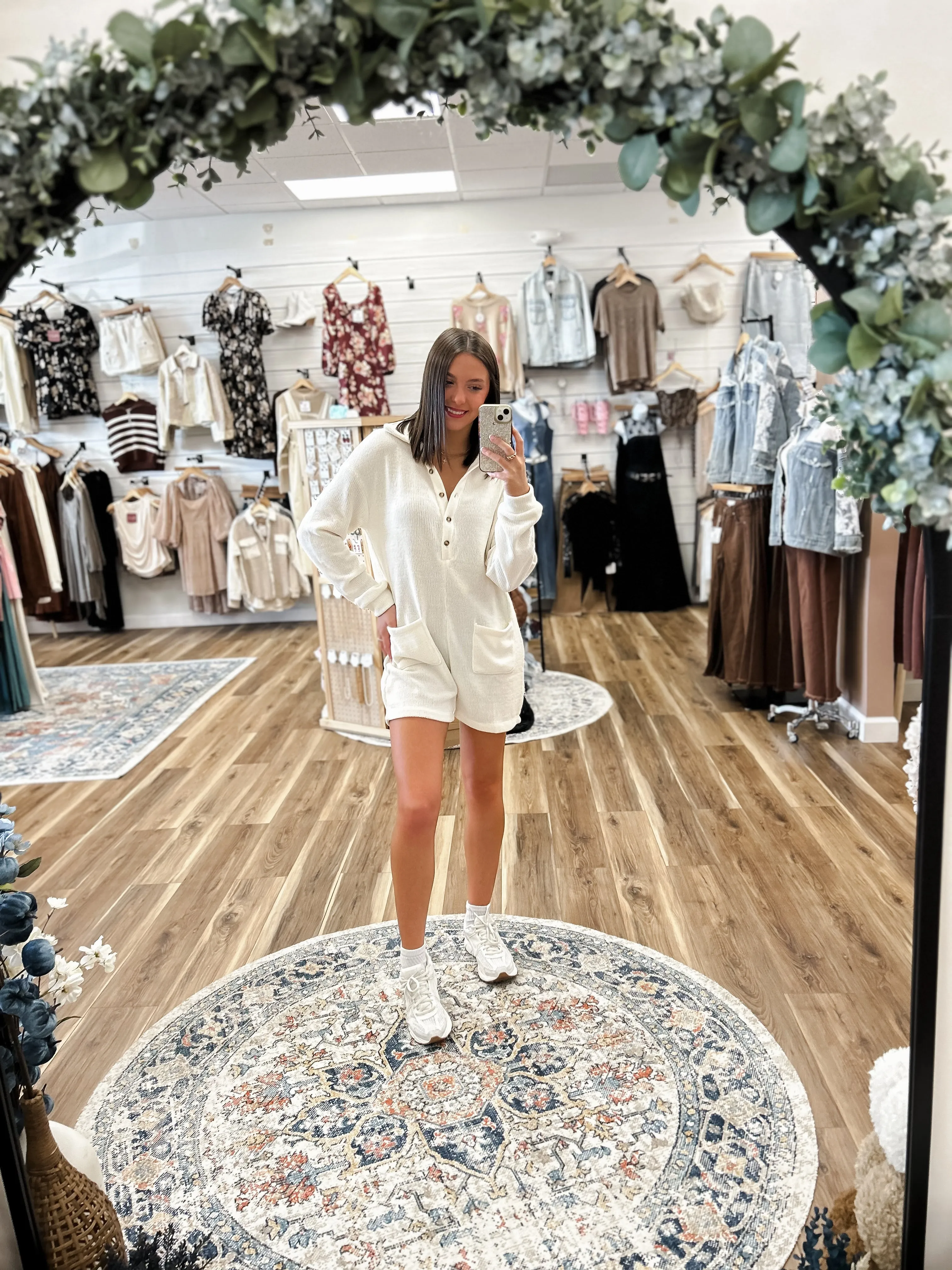 Beau Cream Sweater Romper