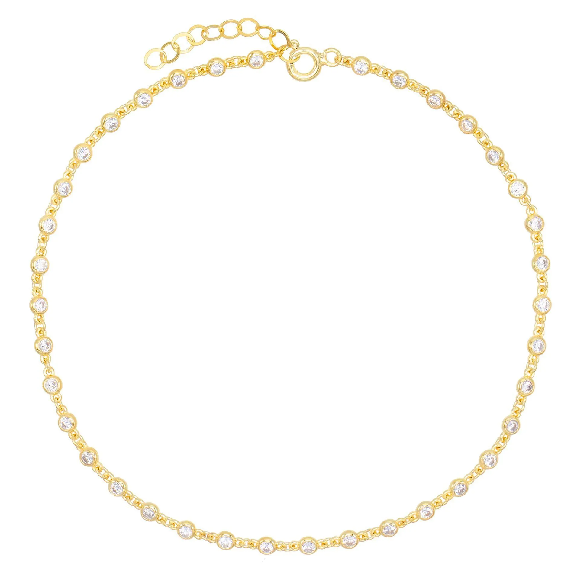 Bezel Chain Anklet