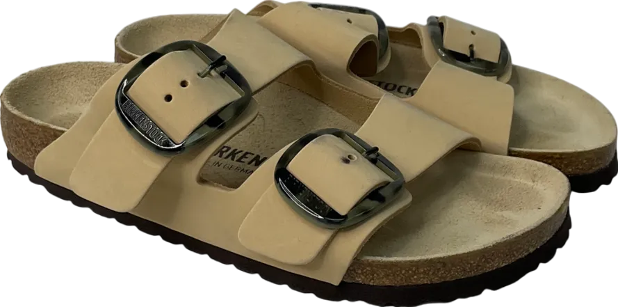 Birkenstock Brown Arizona Big Buckle Sandals Cream Tortoiseshell UK 5 EU 38 👠