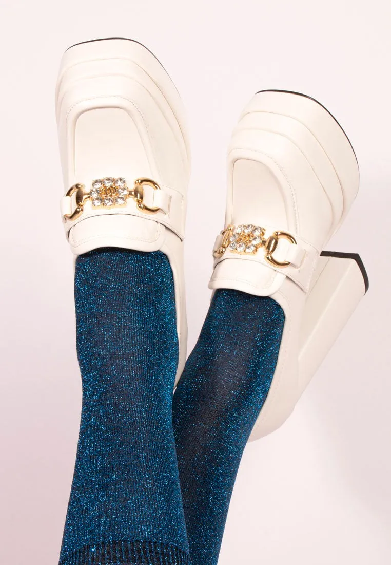 Bratz Horsebit Diamante Embellished Chunky Platform Loafers By Ruw