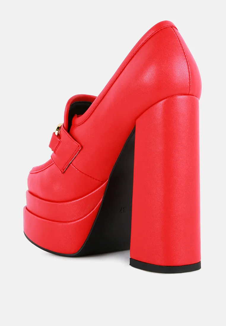 Bratz Horsebit Diamante Embellished Chunky Platform Loafers By Ruw