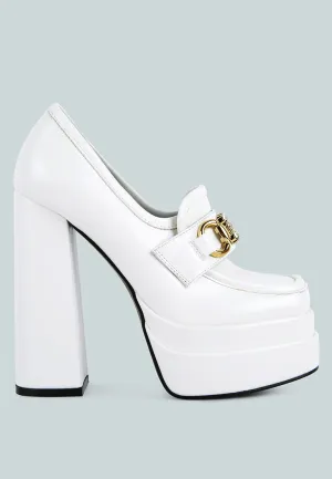 Bratz Horsebit Diamante Embellished Chunky Platform Loafers By Ruw