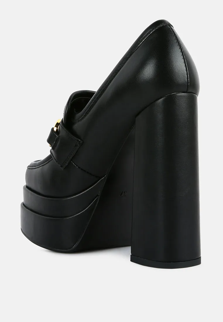 Bratz Horsebit Diamante Embellished Chunky Platform Loafers By Ruw