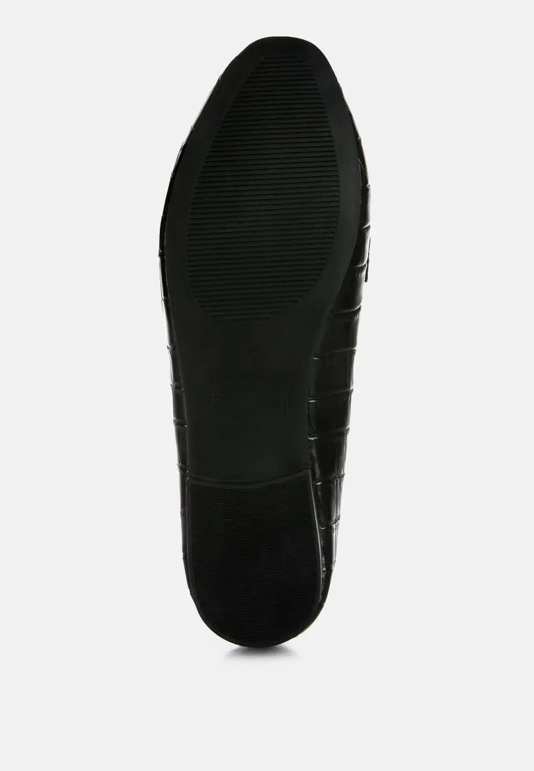 Bro Zone Croc Metail Chain Loafers By Ruw