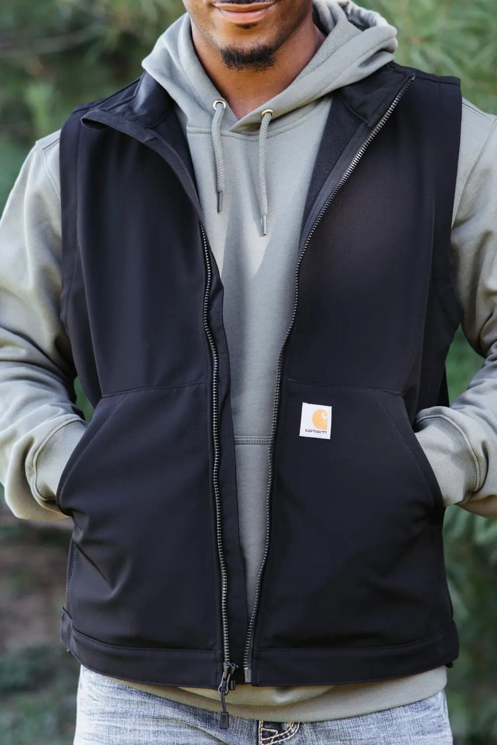 Carhartt Rain Defender Softshell Vest for Men in Black | 106439-N04-BLK