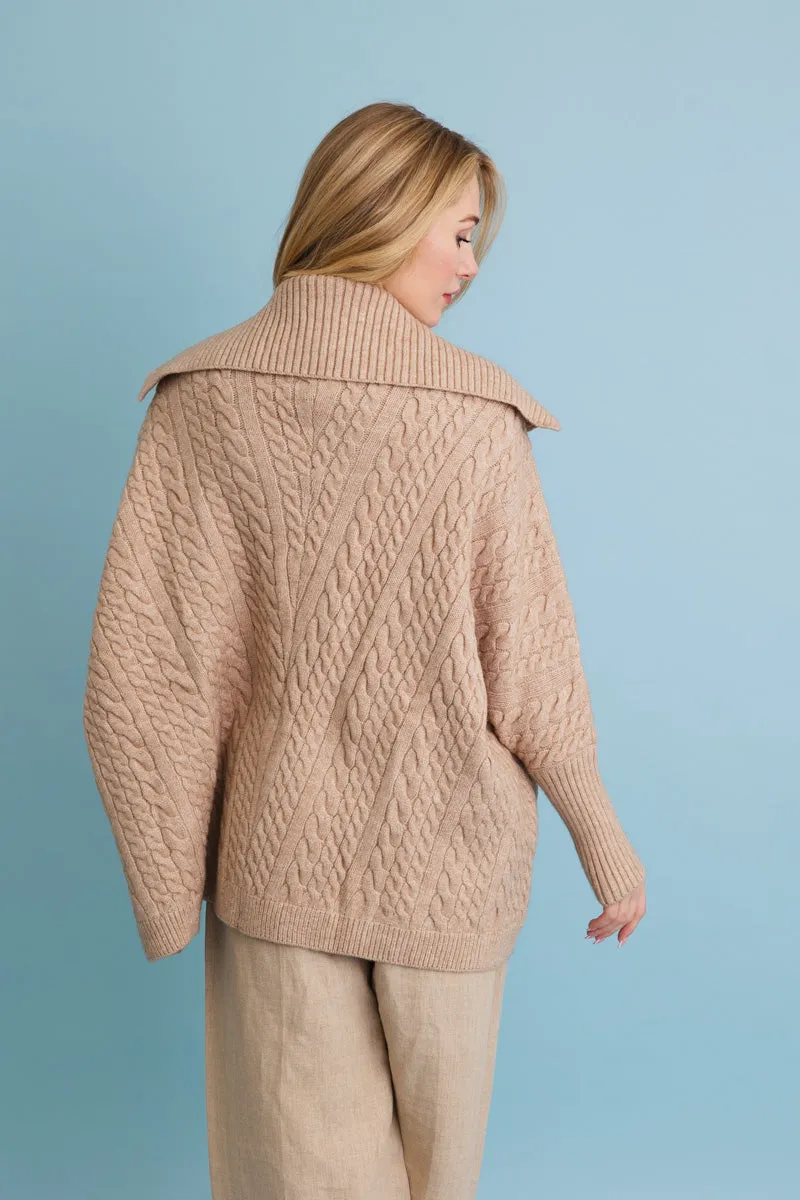 Chunky Cable Knit Oversized Cardigan (4 Colors)