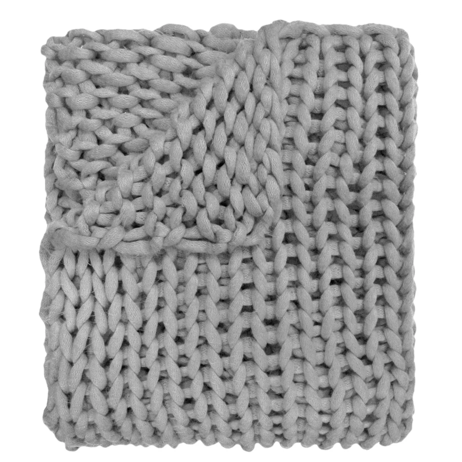 Chunky Knit Throw in Mauve