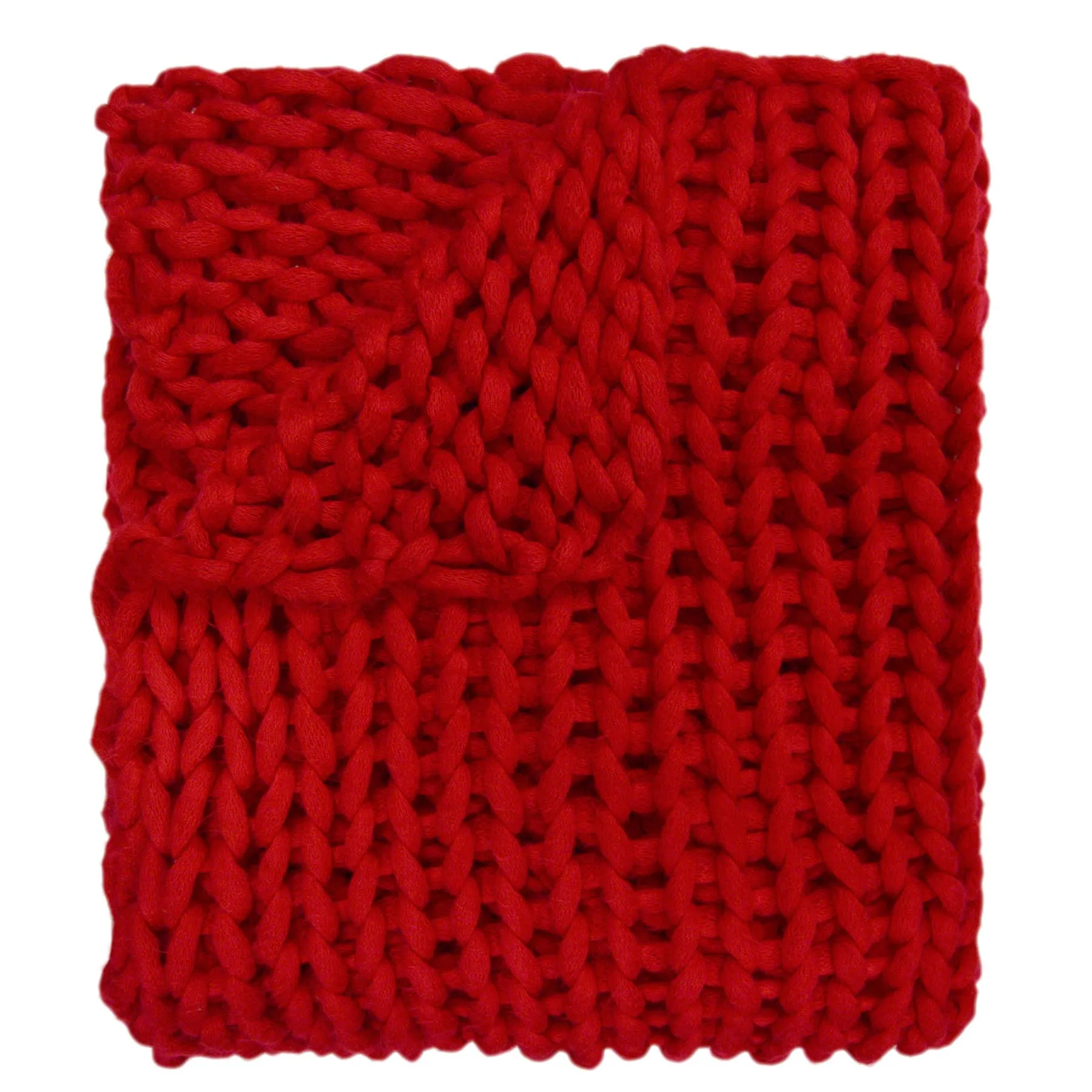 Chunky Knit Throw in Mauve