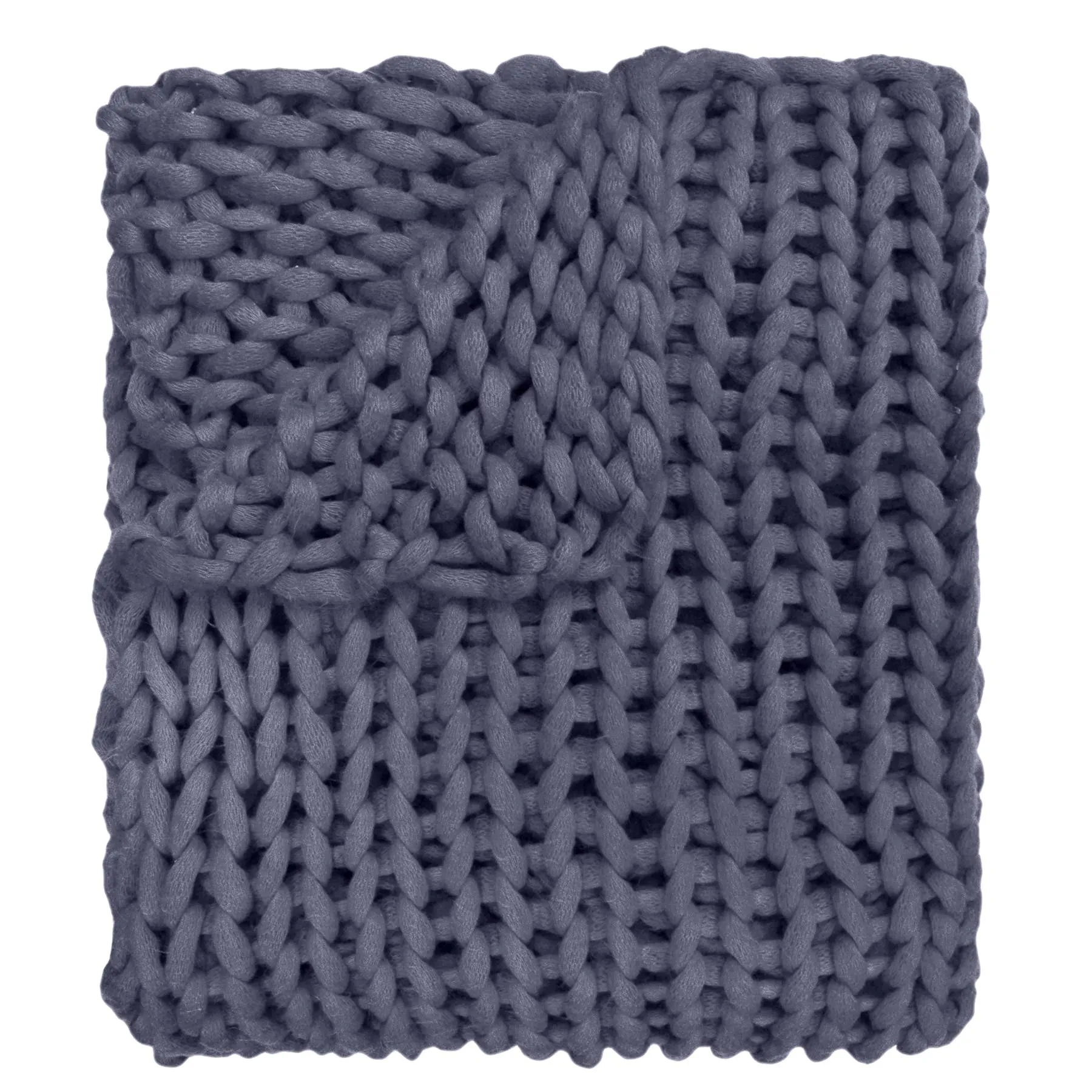 Chunky Knit Throw in Mauve