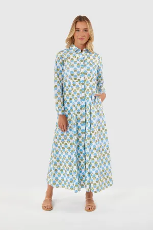 Classic Shirtdress - Liv Blue Motif