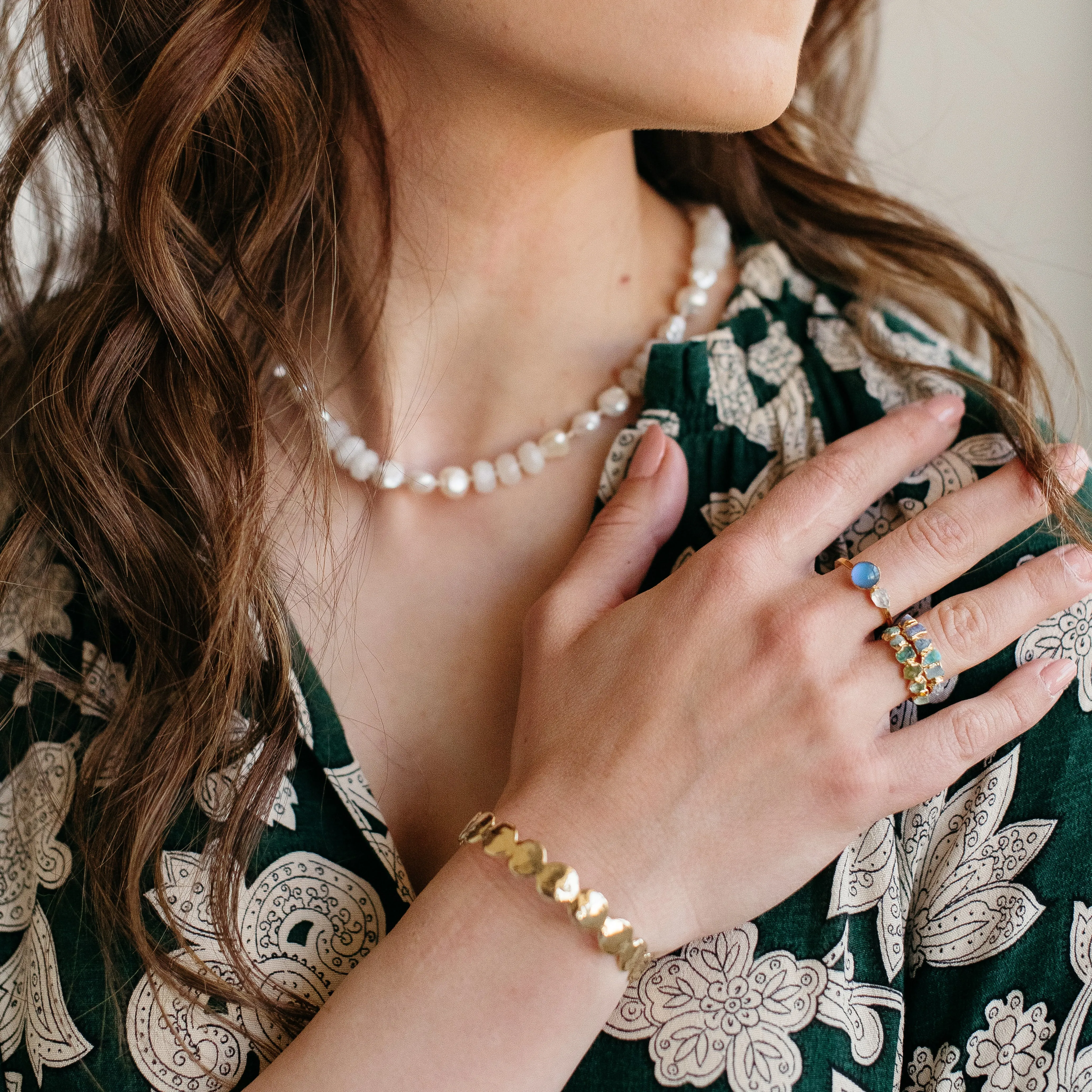 Cloud Beaded Necklace