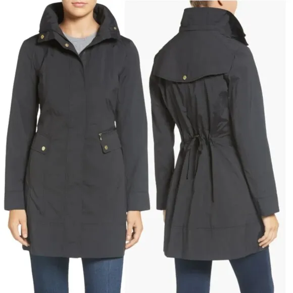 Cole Haan Women's Signature Packable Hooded Rain Jacket