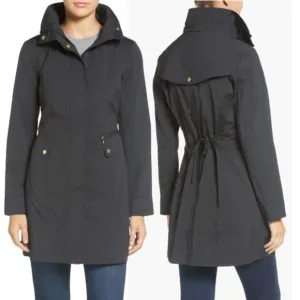 Cole Haan Women's Signature Packable Hooded Rain Jacket