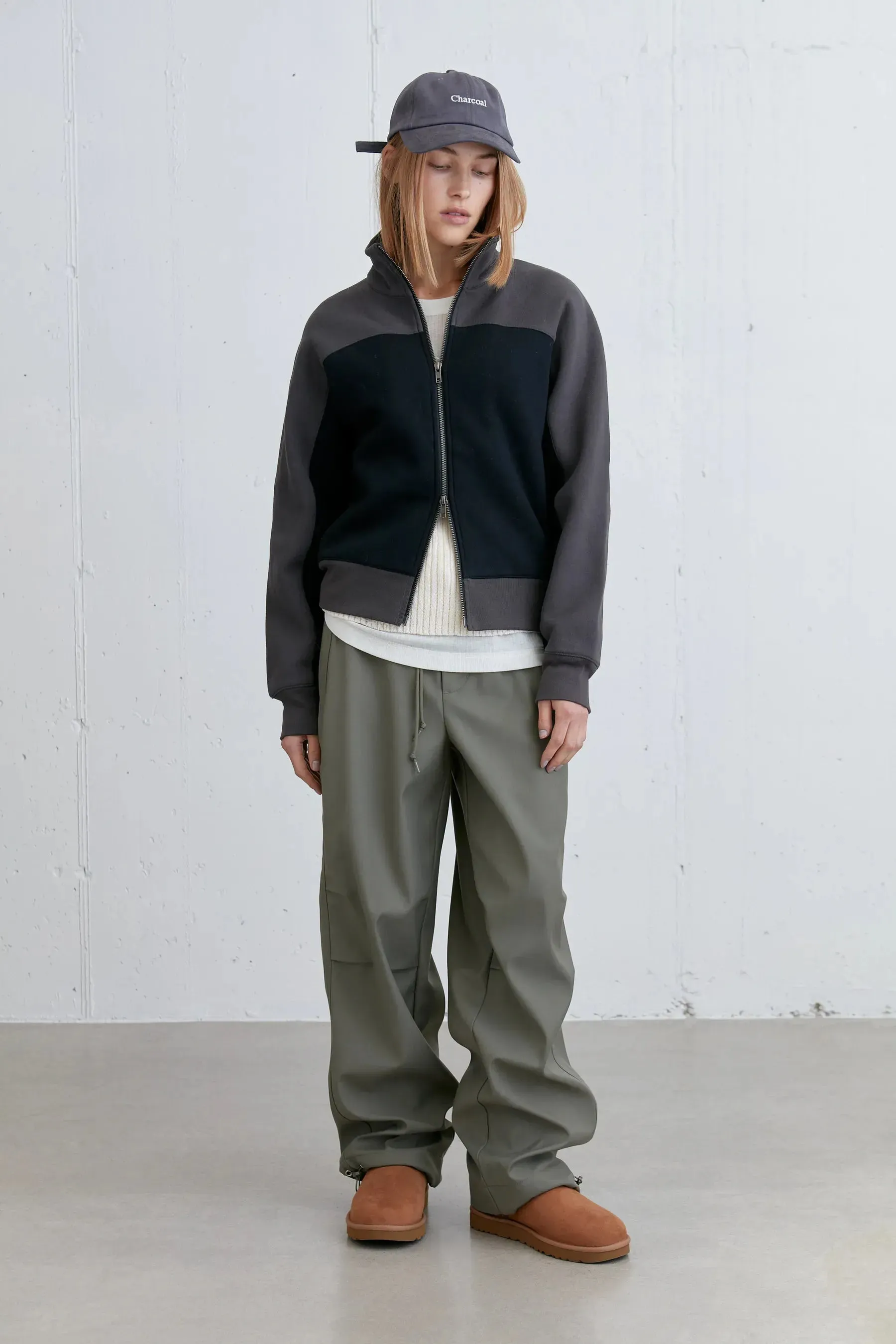 Colour Block Zip-up Jacket