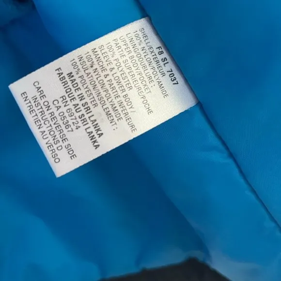 Columbia Women's Liberty Ridge Black and Blue Winter Ski Jacket Coat Size S