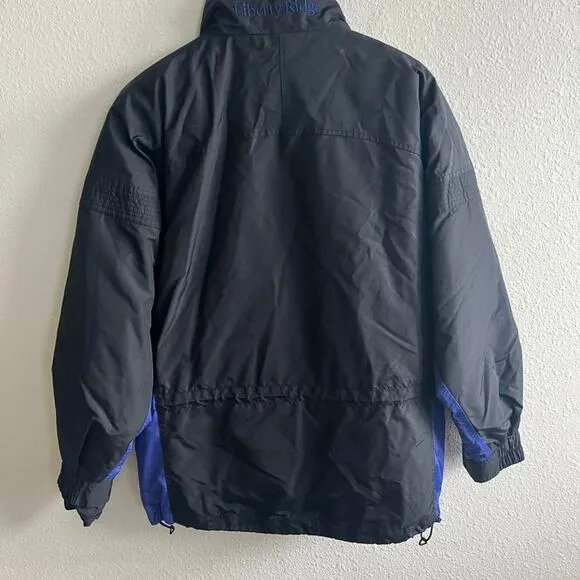 Columbia Women's Liberty Ridge Black and Blue Winter Ski Jacket Coat Size S