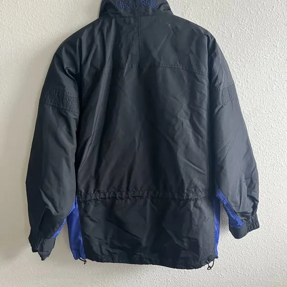Columbia Women's Liberty Ridge Black and Blue Winter Ski Jacket Coat Size S