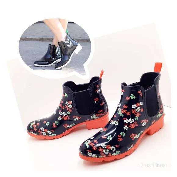 🆕☔️{Cougar} Spring Flower Terri Rain Booties