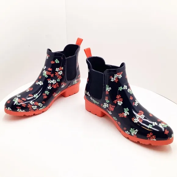🆕☔️{Cougar} Spring Flower Terri Rain Booties